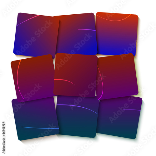 purple gradient square displacement presentation template