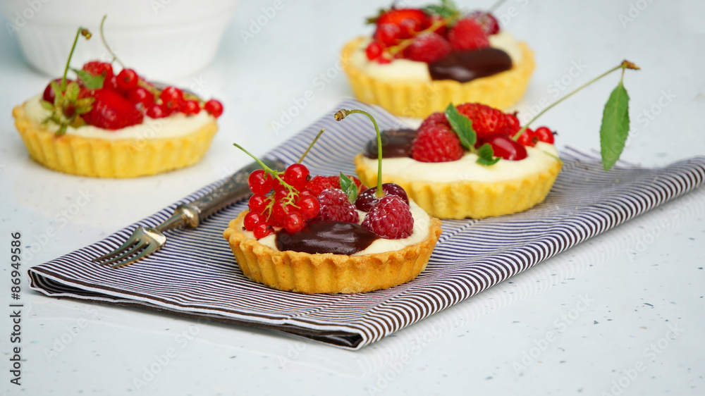 tartlets with custard and berries tartlets with custard and berries