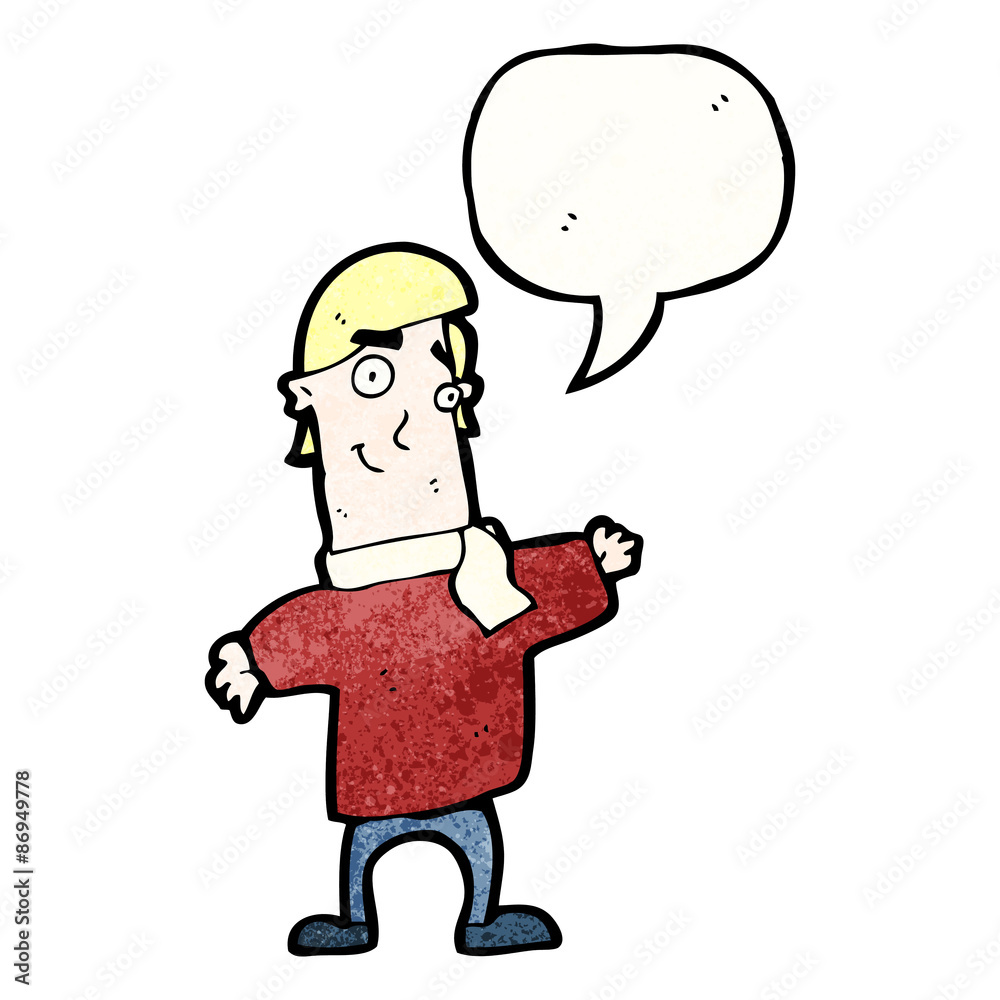 Fototapeta premium cartoon happy man