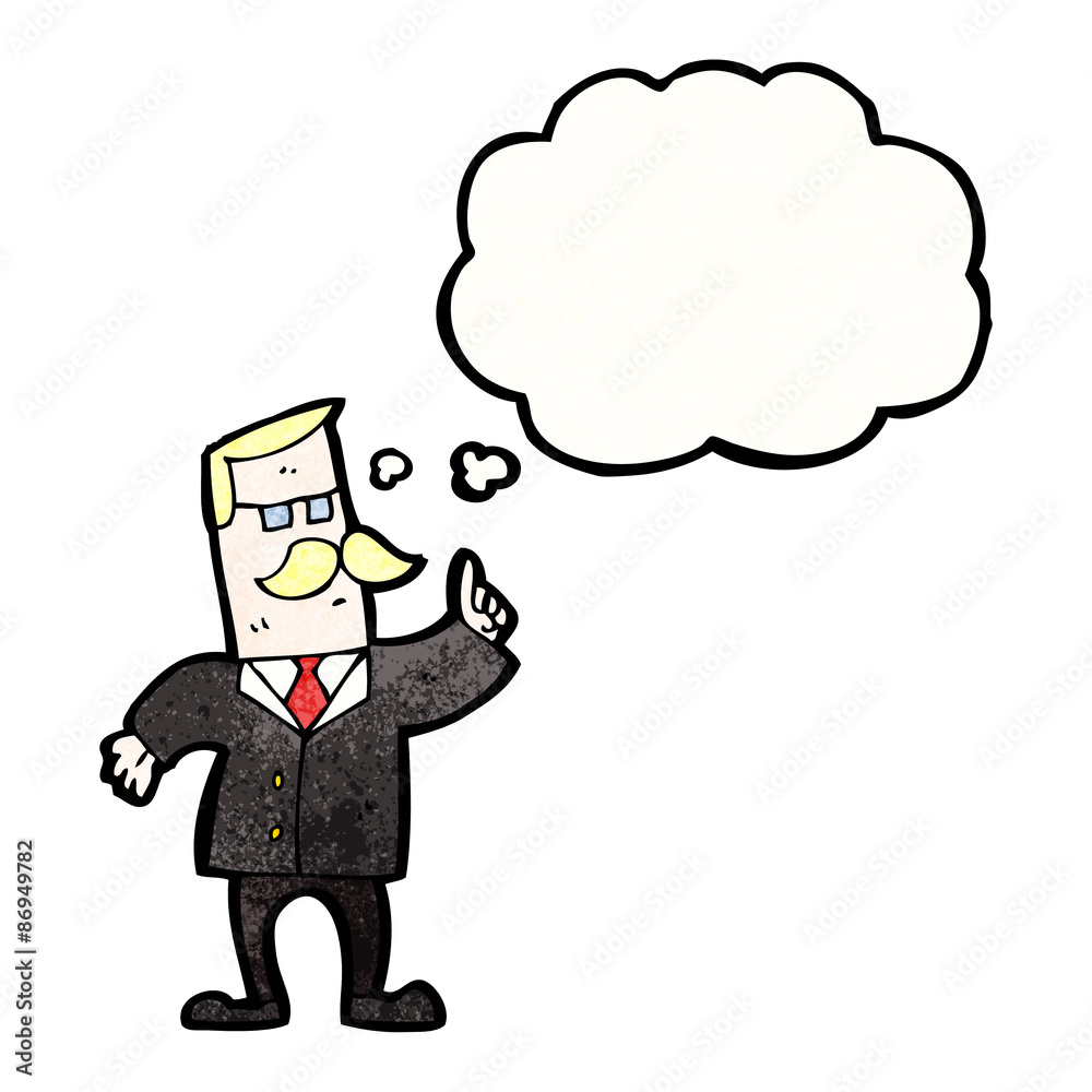 cartoon business owner with idea cartoon business owner with idea