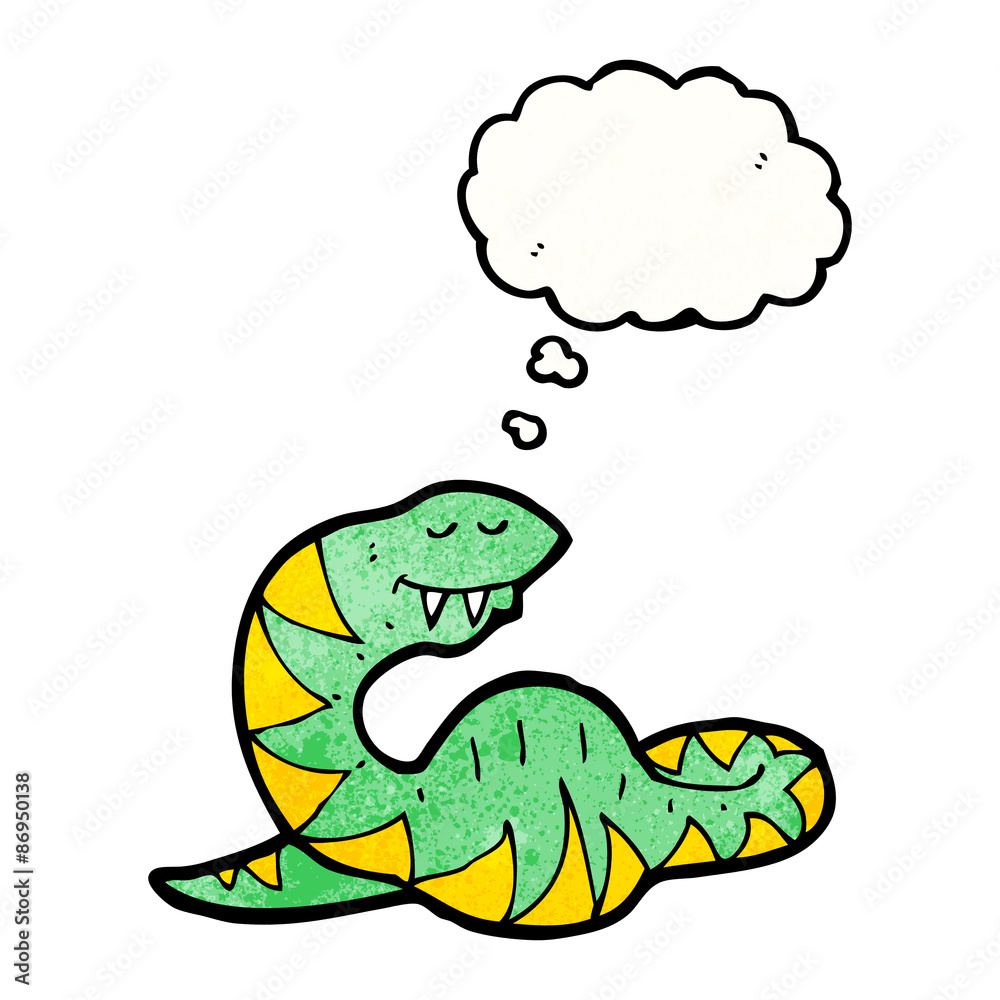 Fototapeta premium cartoon fat snake