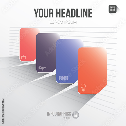 Label-stripe  infographics elements