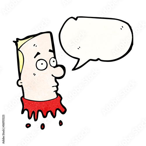 cartoon severed head