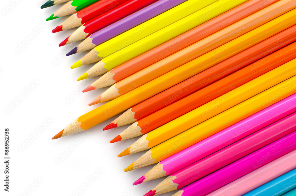 Fototapeta premium Orange Color Pencil Stand Out Other