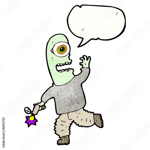 cartoon alien invader