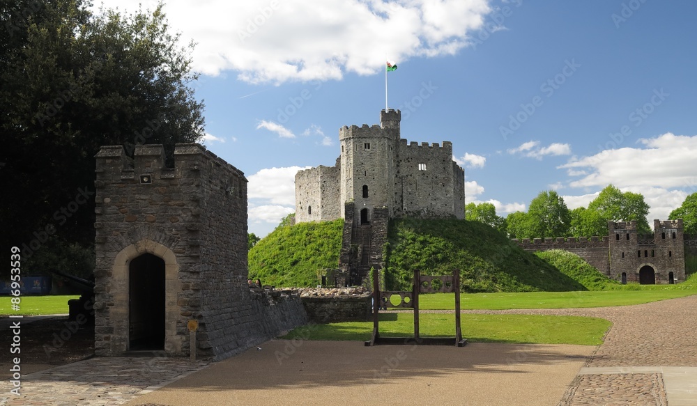 courtyard of Cardiff castle