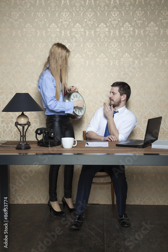 Fotografie businessman a little bit late for work