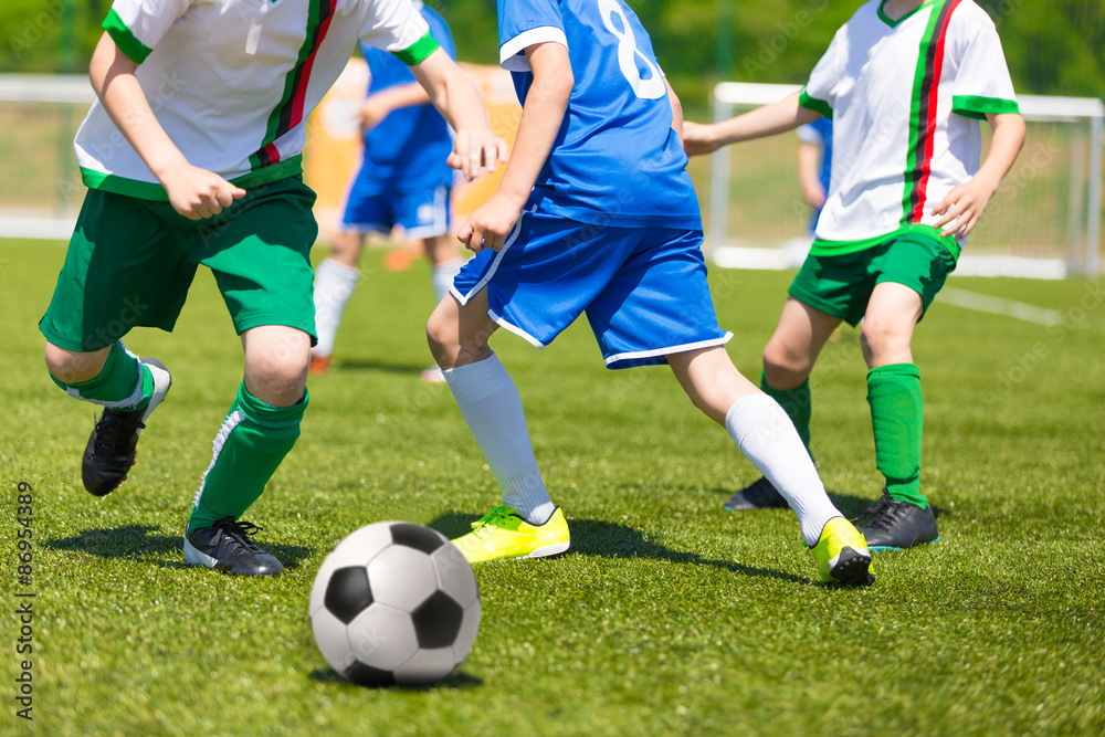 Football match for children. Training and football soccer competition tournament Football match for children. Training and football soccer competition tournament
