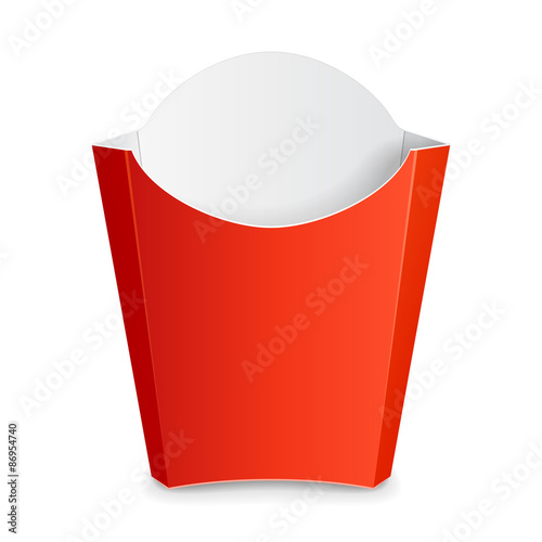 French Fries Red Paper Box