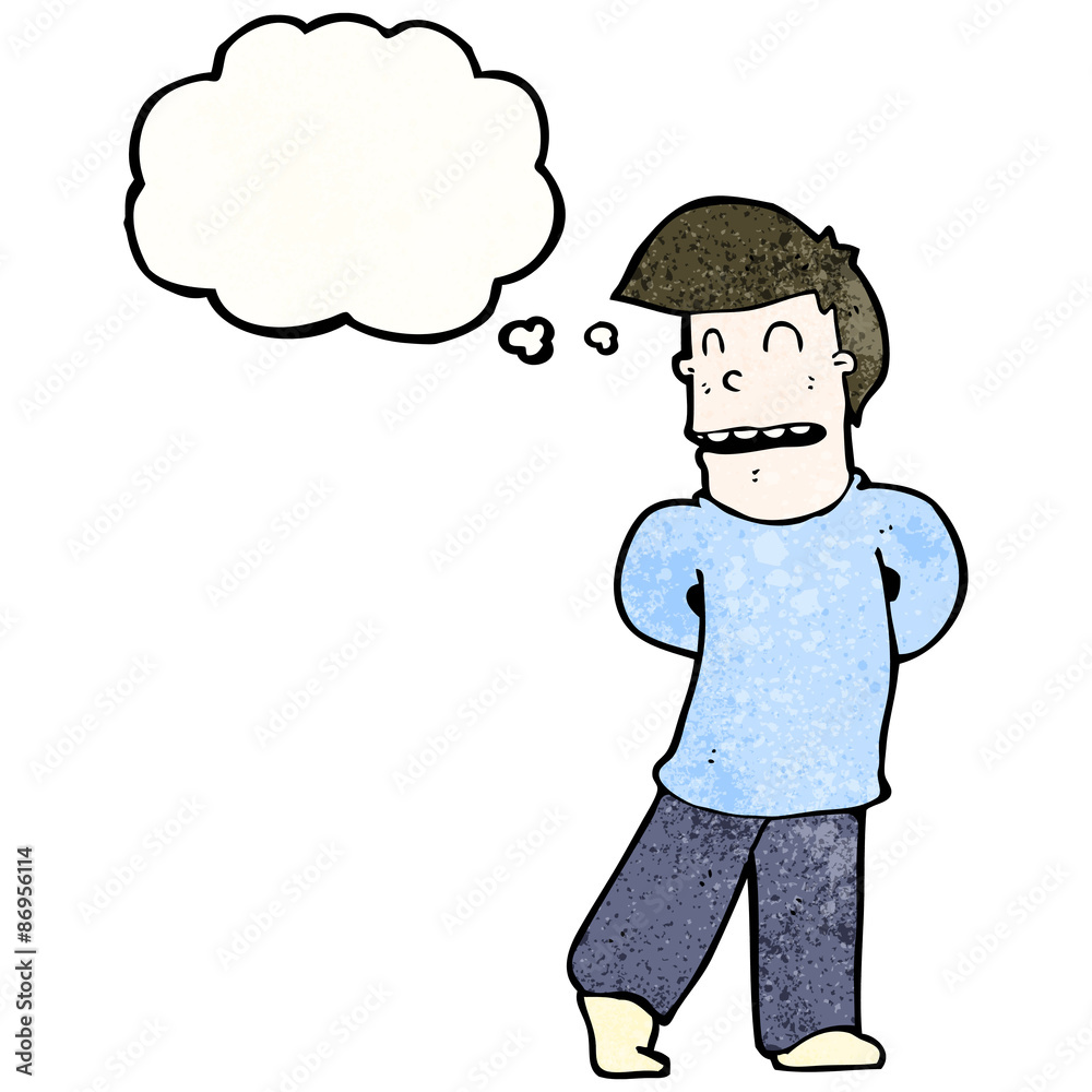 cartoon shy man cartoon shy man