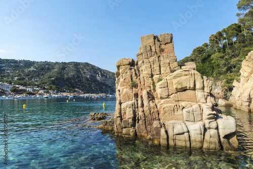 Aiguablava beach in Costa Brava  Catalonia  Spain