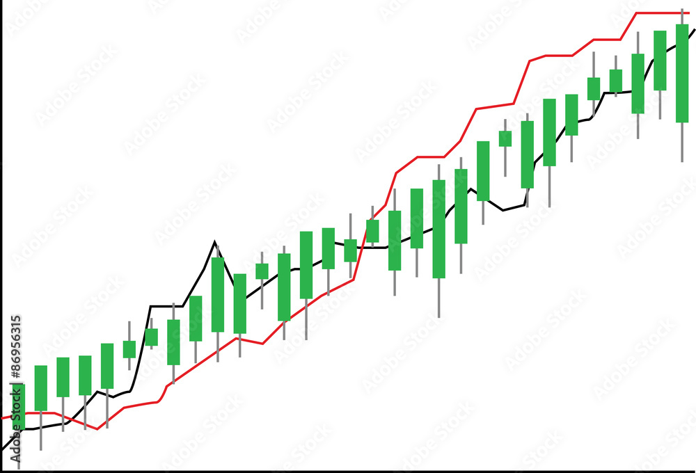 stock market chart , illustration Stock Vector | Adobe Stock