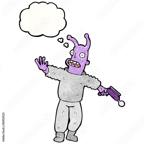 cartoon alien spaceman