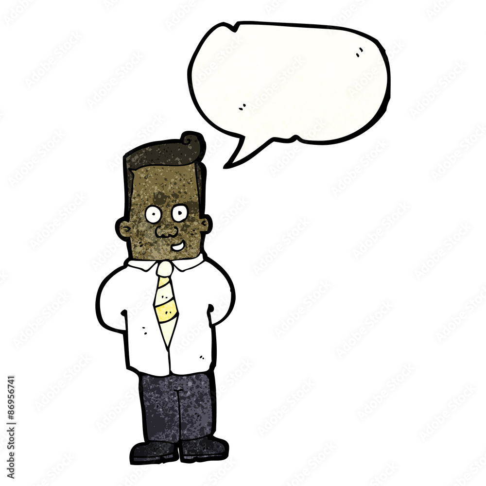 Fototapeta premium cartoon friendly office man
