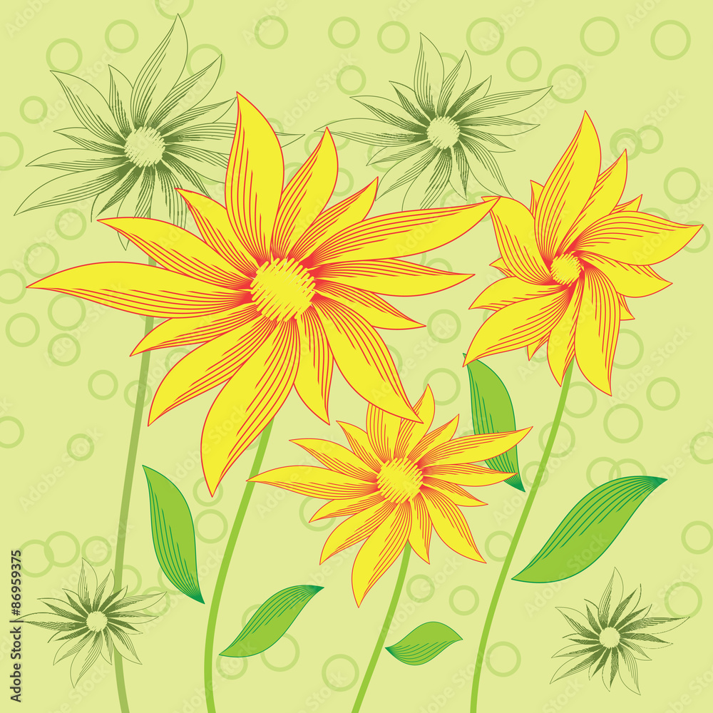 abstract flowers background