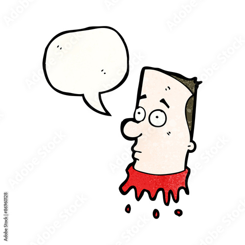 cartoon severed head