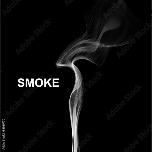 Vector cigarette smoke waves background.
