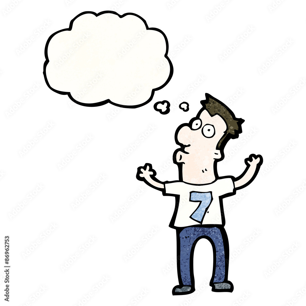 cartoon man in shirt with number seven cartoon man in shirt with number seven