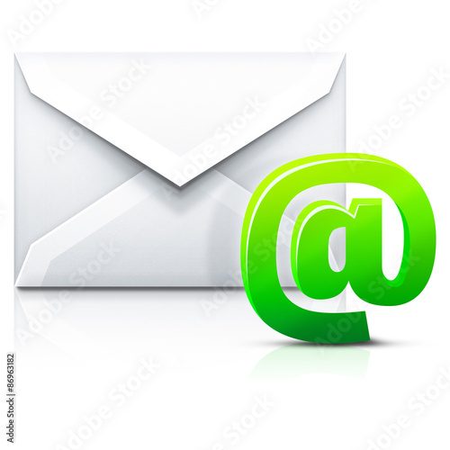 Zielona ilustracja poczty elektronicznej
