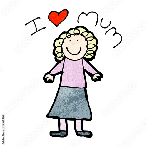 mother's day card cartoon