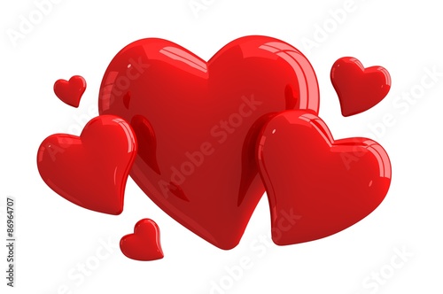 Εκτύπωση καμβά hearts