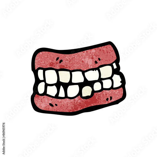 false teeth cartoon