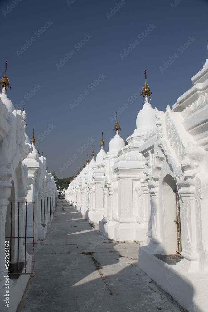 Each of 729 pagoda contains an alabastr slab inscribed with a page from the Tiptaka at the Kuthodaw Pagoda.Mandalay,Myanmar Each of 729 pagoda contains an alabastr slab inscribed with a page from the Tiptaka at the Kuthodaw Pagoda.Mandalay,Myanmar