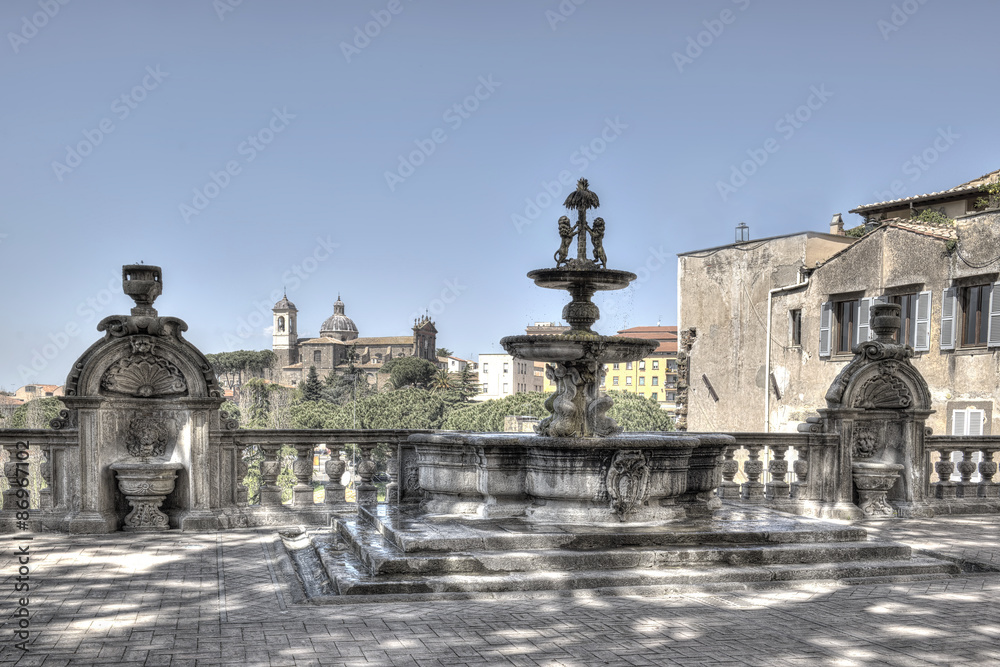 Viterbo Fountain Palazzo dei Priori HDRI