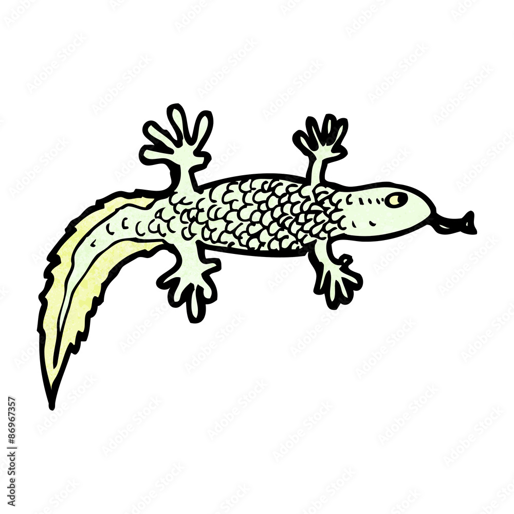 Naklejka premium cartoon newt