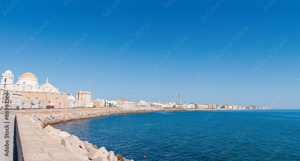 Panorama of Cadiz in Spain