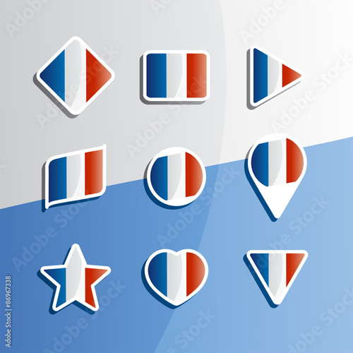 France flag ribbon icons set Free Download France flag ribbon icons set - GFXLoad