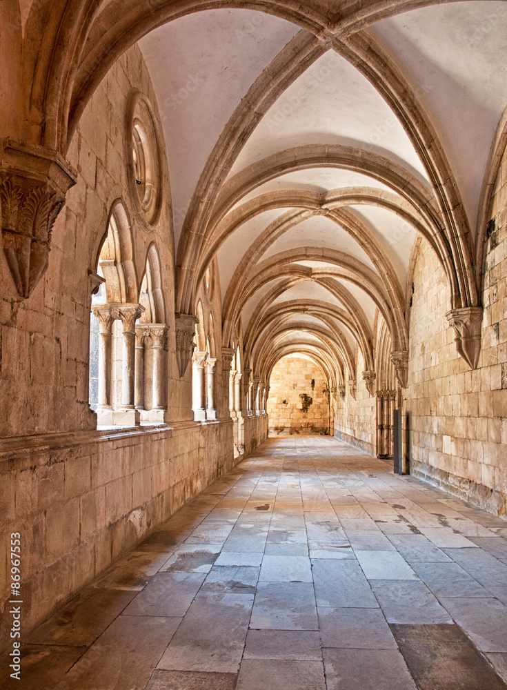 Interior of the Famous Monastery of Batalha in Portugal