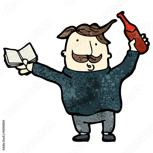 cartoon wine expert