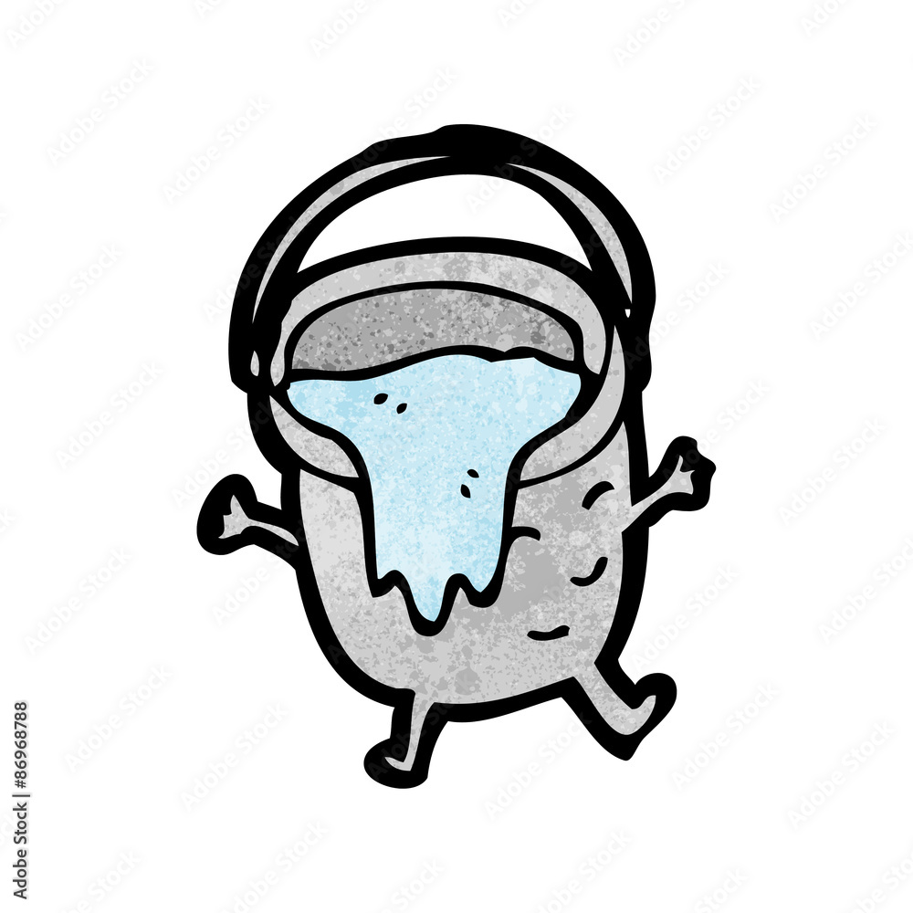 bucket cartoon character bucket cartoon character
