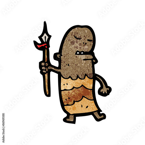 cartoon tribal man