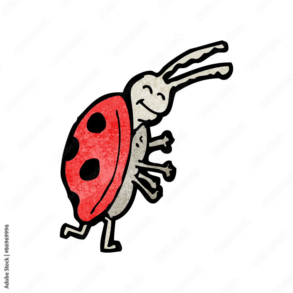 Obraz premium cartoon ladybug