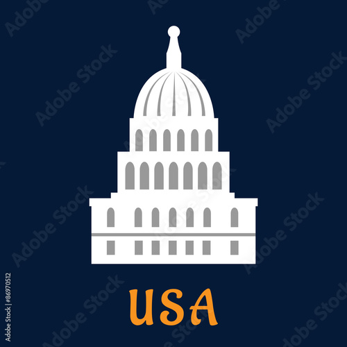 United States Capitol flat symbol