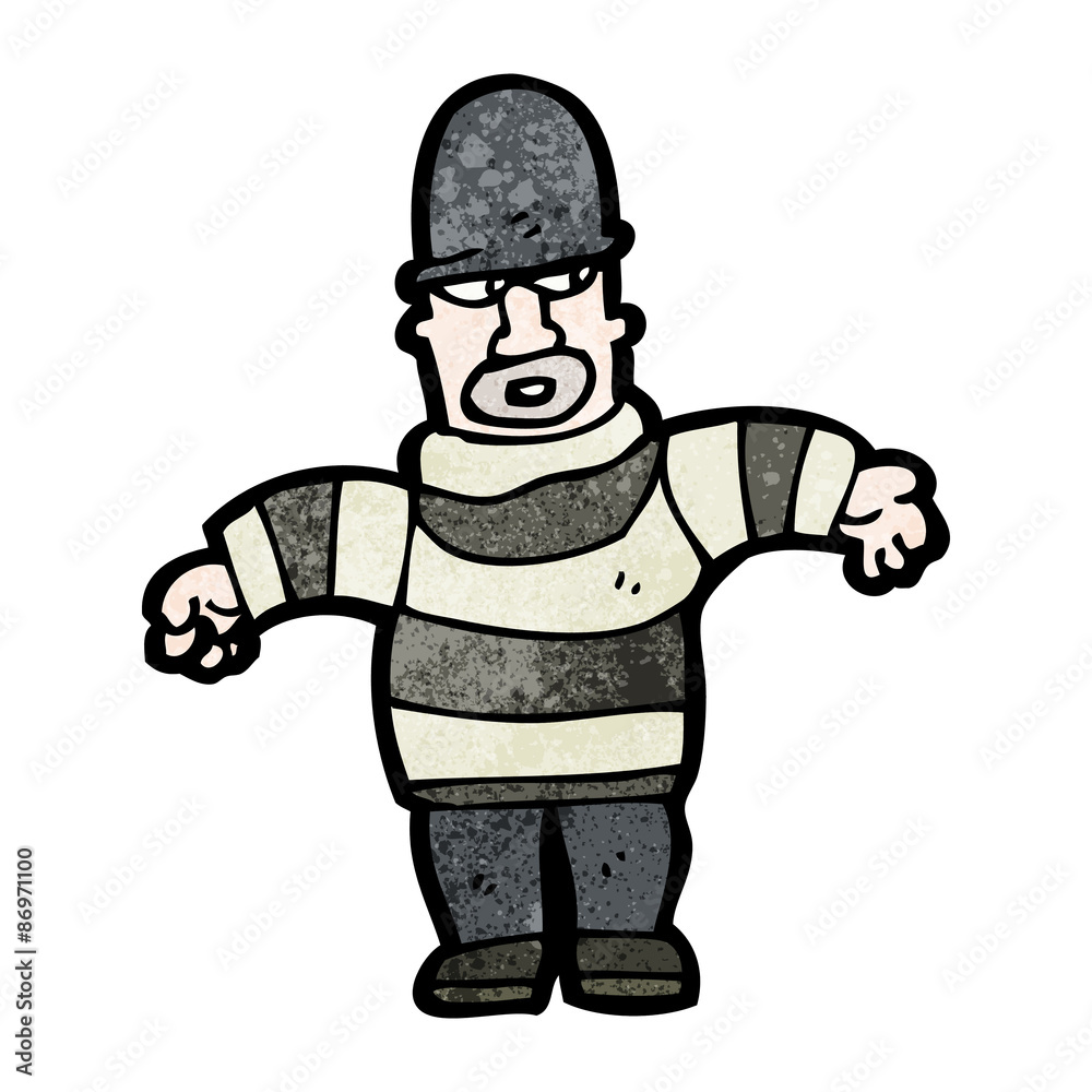 cartoon burglar