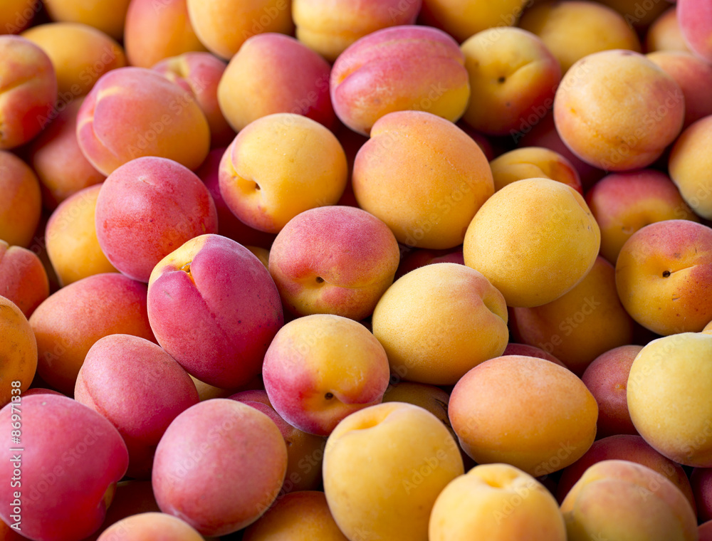 fresh apricots background