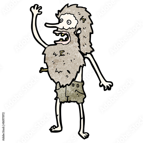 cartoon ship wrecked hermit man
