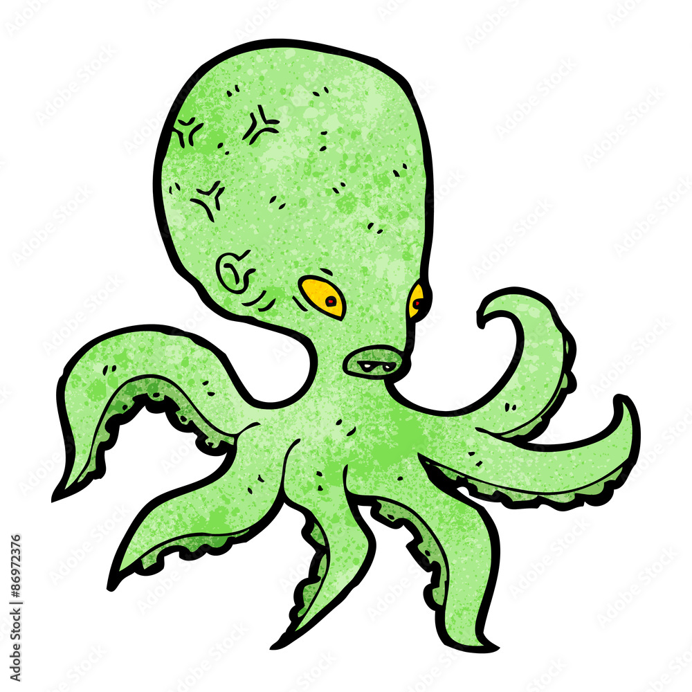 Obraz premium giant octopus cartoon