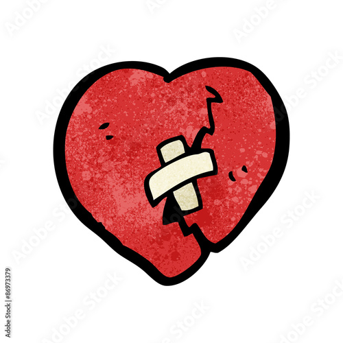 cartoon broken heart