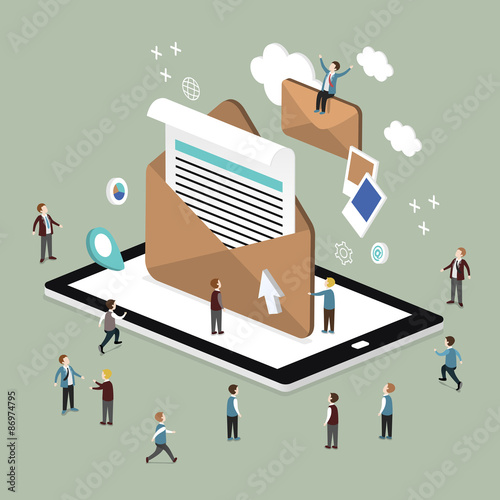 e-mail marketing concept