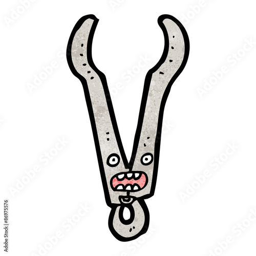 cartoon tongs
