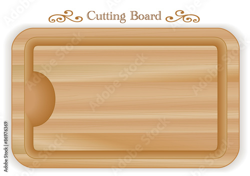 Cutting board, meat carving board with well, wood grain detail, rectangle, kitchenware