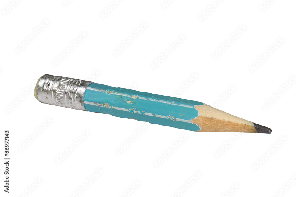 Old pencil isolated on white background Old pencil isolated on white background
