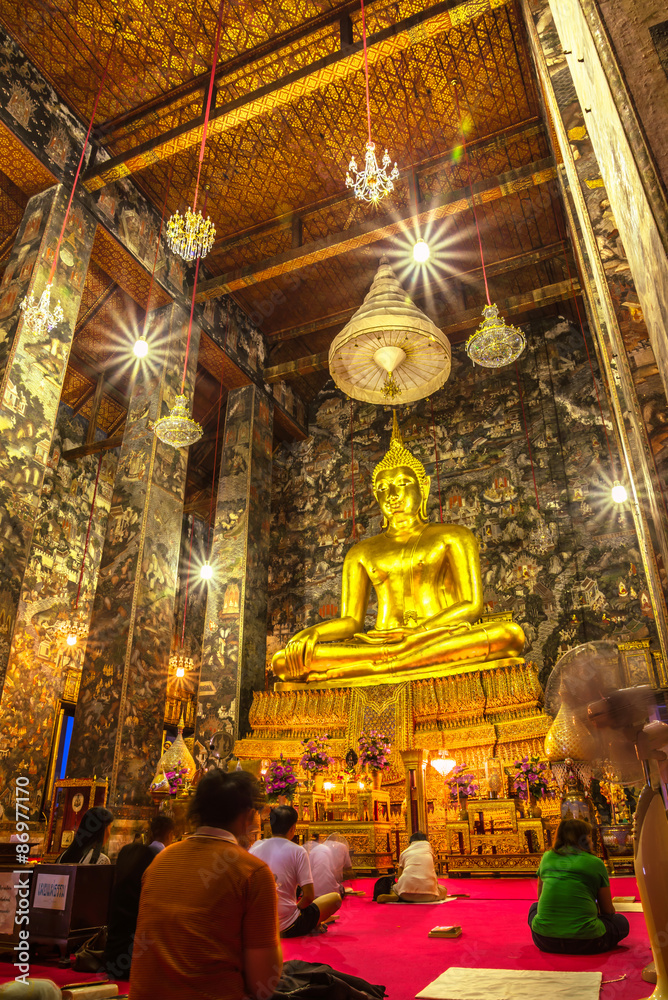 Fototapeta premium Buddha images,sculpture,Thailand architecture,watsuthat Buddha images,sculpture