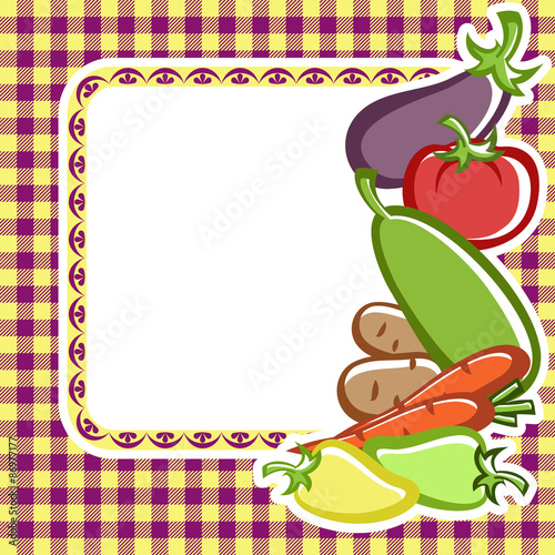 Preparation of vegetable dishes in the vector. Perfect background for menu cafe or restaurant. You can write the recipe dishes