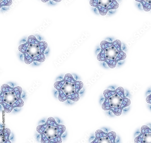 Seamless ornate pattern on white