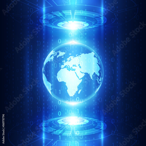 vector digital global communication technology  abstract background